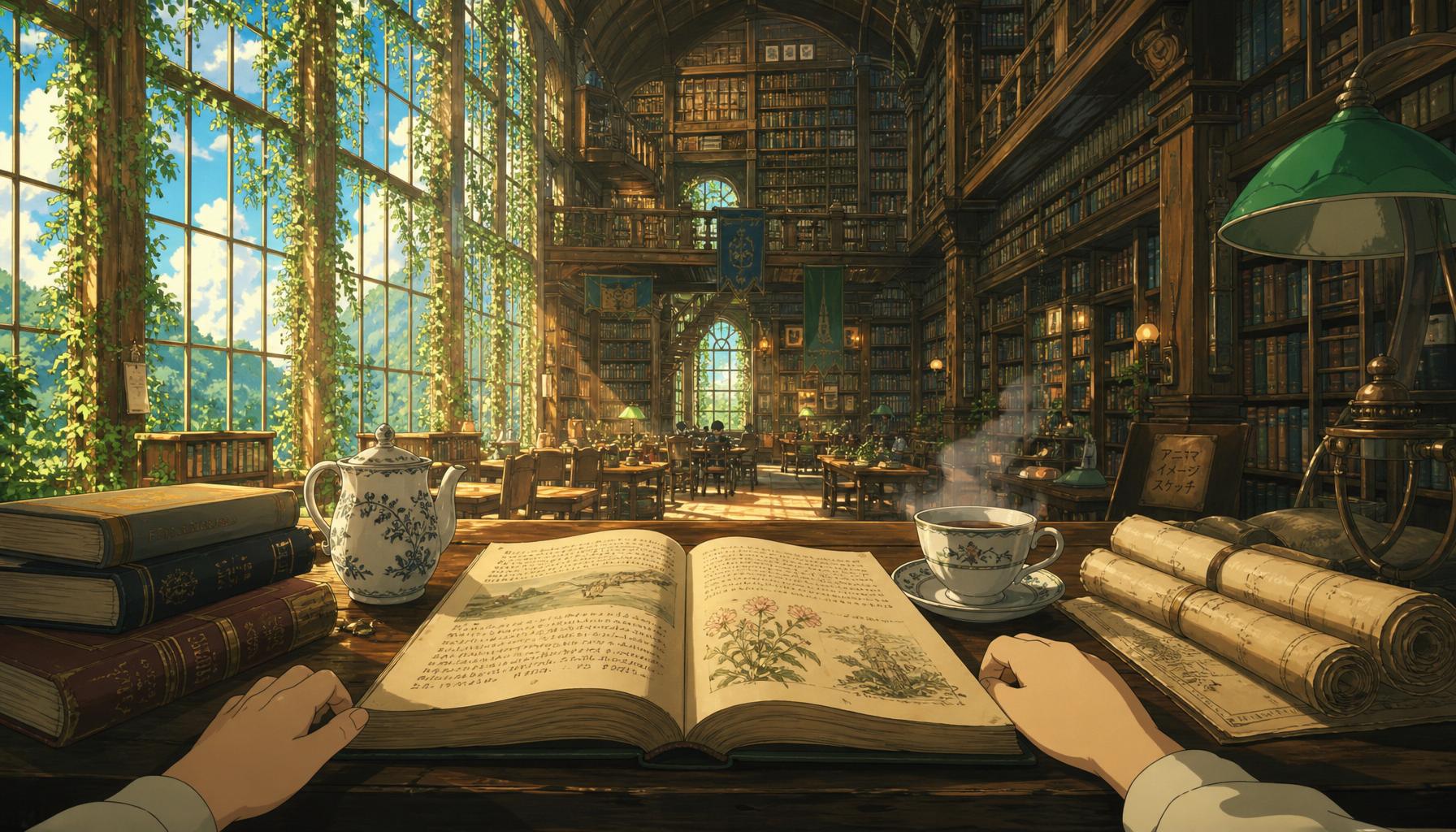Sunlit Library